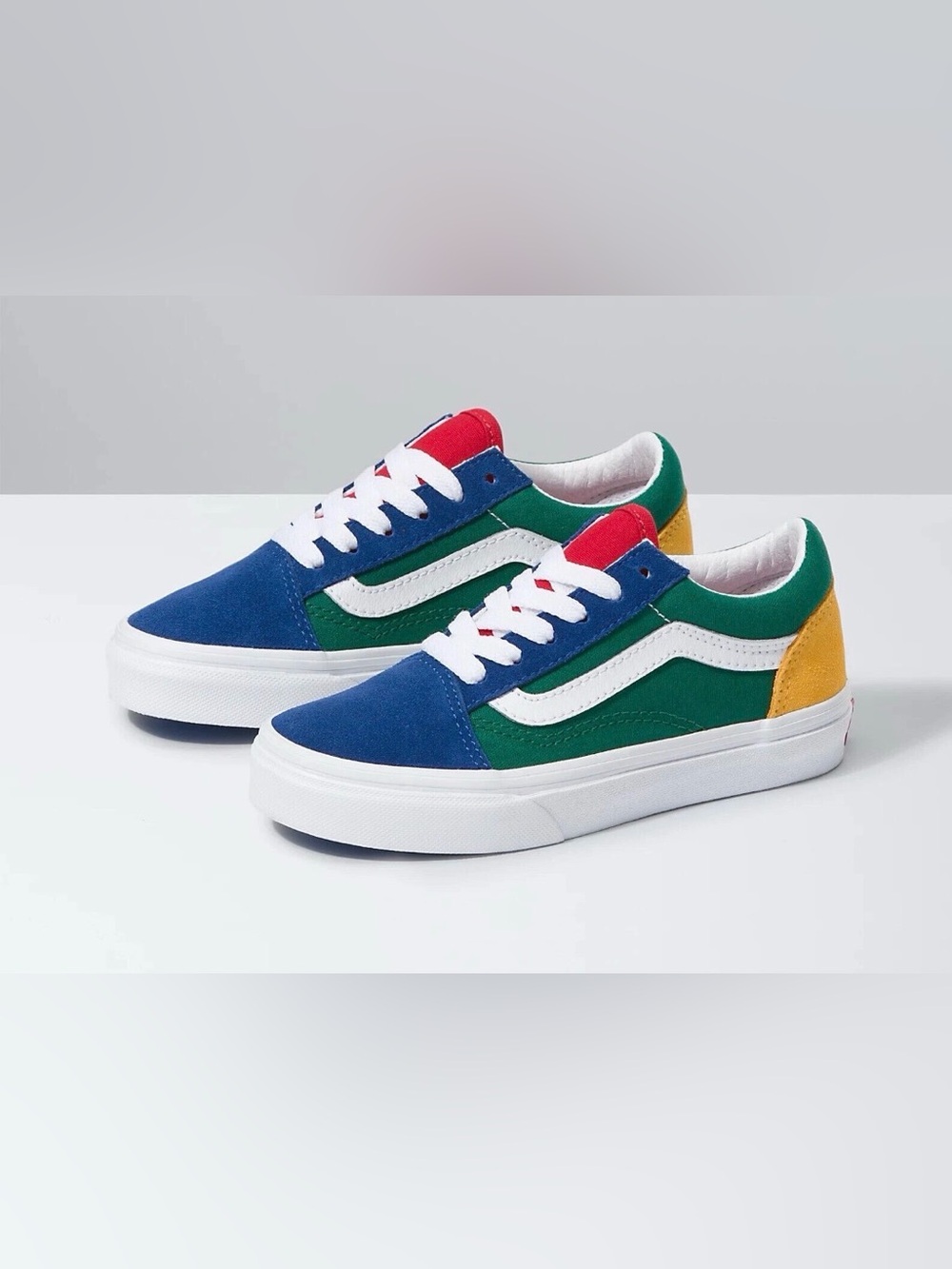 Vans Old Skool Yacht Club Skate Shoes Men’s 7 Women’s 8.5 Blue Green Yellow Red